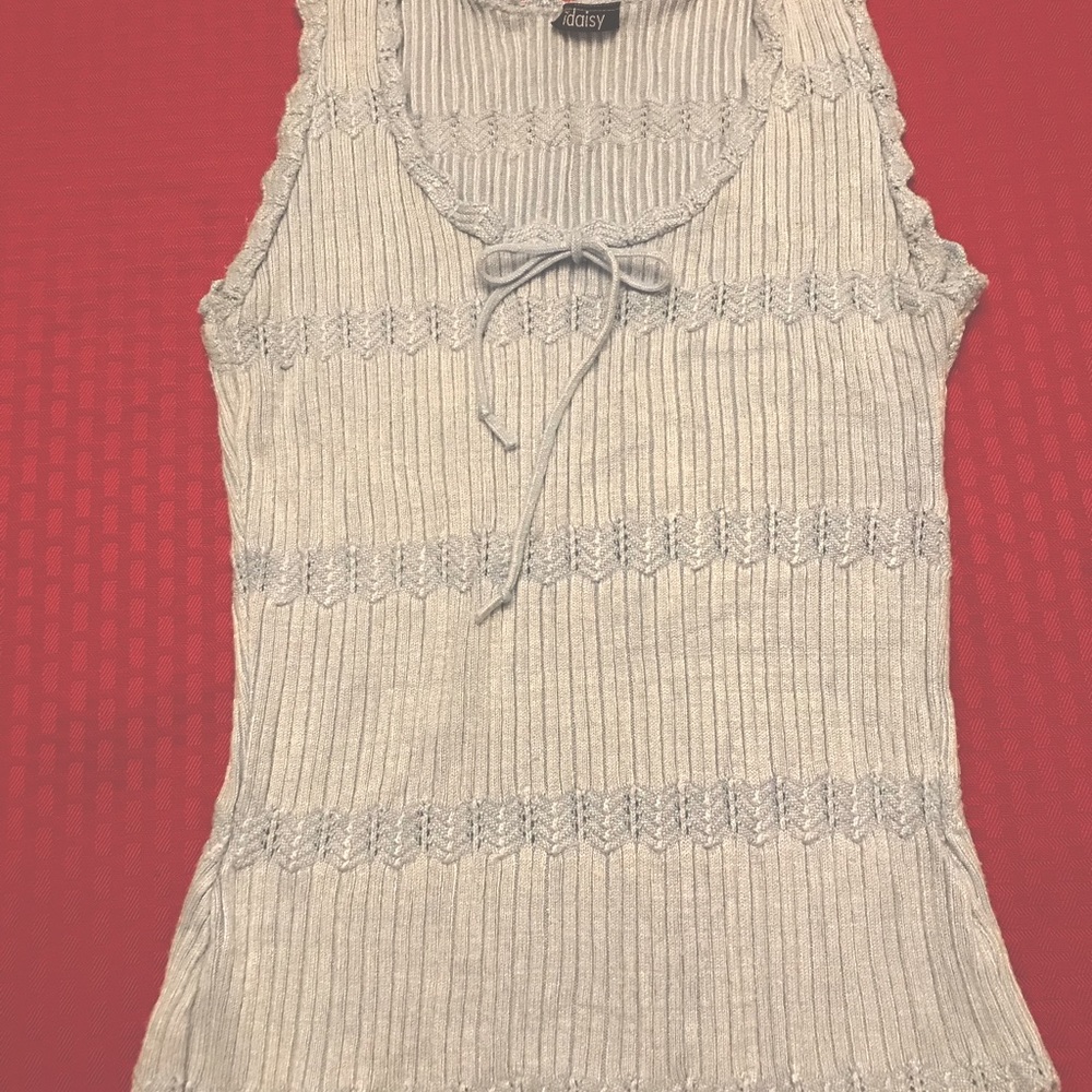 Light blue knit top